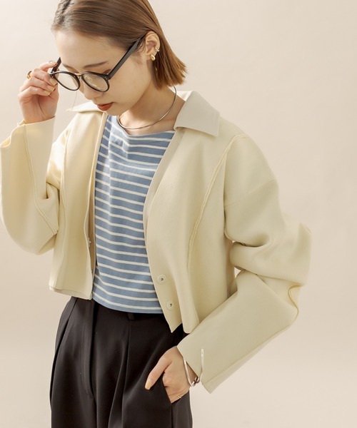 mline（エムライン）の「[mline] ベストカーディガンSET（ニット/セーター・レディース・ブラック/ベージュ/アイボリー・FREE）」の15枚目の写真