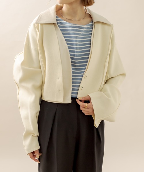 mline（エムライン）の「[mline] ベストカーディガンSET（ニット/セーター・レディース・ブラック/ベージュ/アイボリー・FREE）」の7枚目の写真