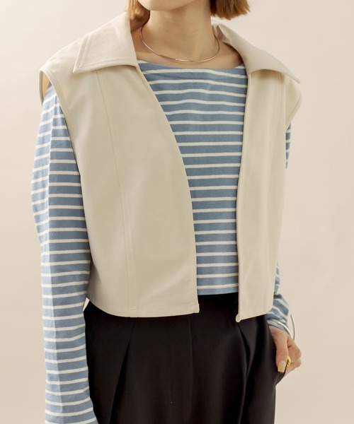 mline（エムライン）の「[mline] ベストカーディガンSET（ニット/セーター・レディース・ブラック/ベージュ/アイボリー・FREE）」の17枚目の写真