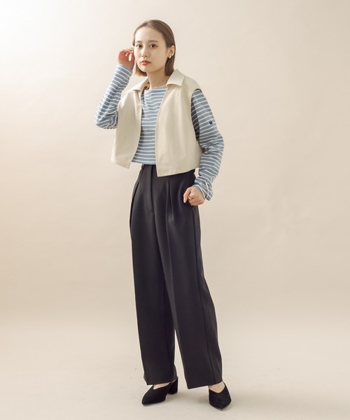 mline（エムライン）の「[mline] ベストカーディガンSET（ニット/セーター・レディース・ブラック/ベージュ/アイボリー・FREE）」の11枚目の写真