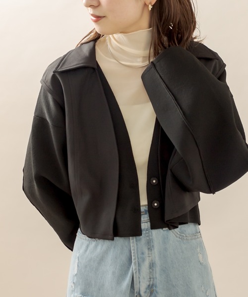 mline（エムライン）の「[mline] ベストカーディガンSET（ニット/セーター・レディース・ブラック/ベージュ/アイボリー・FREE）」の16枚目の写真