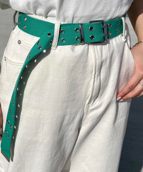 PBLIM(ページボーイリム)の「【PBLIM】アイレットベルト(ベルト・レディース・ブラック/グリーン/アイボリー/ブラック系その他/ベージュ/ブラウン/カーキ/ブラック系その他3/ブラック系その他2・FREE)」の9枚目の写真