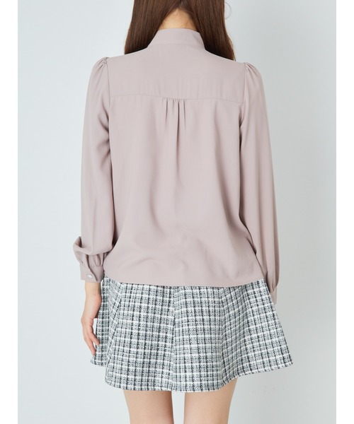 Ank Rouge（アンクルージュ）の「レースフリルリボンタイブラウス（シャツ/ブラウス・レディース・オフホワイト/ブラック/ピンク・M）」の9枚目の写真