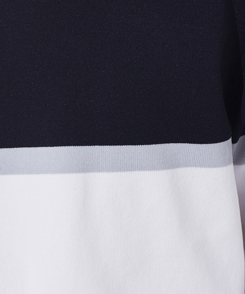 ABAHOUSE GRAY(アバハウスグレイ)の「【ウォッシャブル】パネルボーダー ニット(ニット/セーター・メンズ・ホワイト/ベージュ/ネイビー・46/48)」の10枚目の写真
