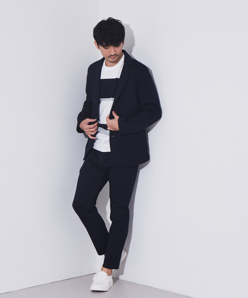ABAHOUSE GRAY(アバハウスグレイ)の「【ウォッシャブル】パネルボーダー ニット(ニット/セーター・メンズ・ホワイト/ベージュ/ネイビー・46/48)」の11枚目の写真