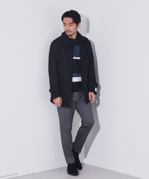 ABAHOUSE GRAY(アバハウスグレイ)の「【ウォッシャブル】パネルボーダー ニット(ニット/セーター・メンズ・ホワイト/ベージュ/ネイビー・46/48)」の15枚目の写真