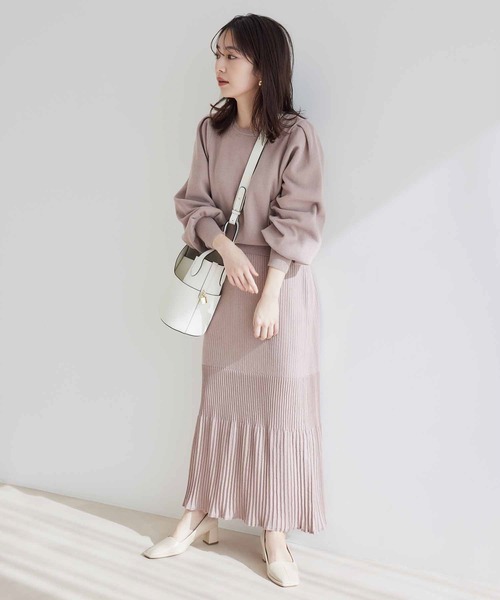 【WEB限定】【SET】前後2WAYニットプルオーバー＆マーメイドスカートセット