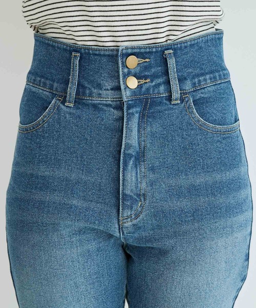 VIS（ビス）の「バックレースアップデニムストレートパンツ（デニムパンツ・レディース・ブルー系その他4/ネイビー・M/S/L）」の17枚目の写真