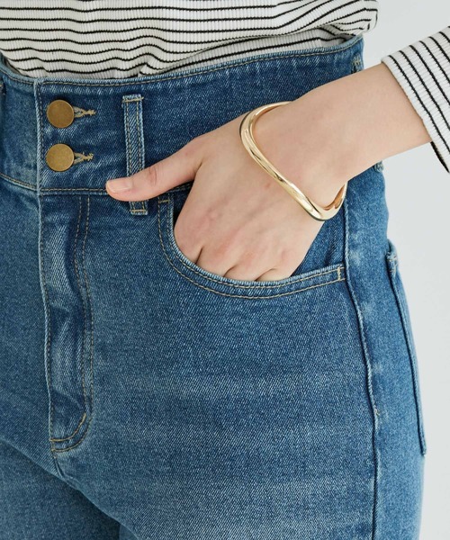 VIS（ビス）の「バックレースアップデニムストレートパンツ（デニムパンツ・レディース・ブルー系その他4/ネイビー・M/S/L）」の18枚目の写真