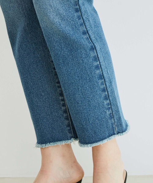 VIS（ビス）の「バックレースアップデニムストレートパンツ（デニムパンツ・レディース・ブルー系その他4/ネイビー・M/S/L）」の19枚目の写真