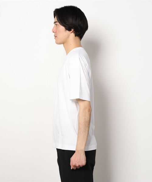 three dots(スリードッツ)の「スビンコットン クルーネックTシャツ(Tシャツ/カットソー・メンズ・ホワイト・LARGE/SMALL/MEDIUM)」の2枚目の写真