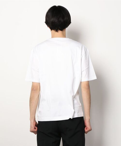 three dots(スリードッツ)の「スビンコットン クルーネックTシャツ(Tシャツ/カットソー・メンズ・ホワイト・LARGE/SMALL/MEDIUM)」の3枚目の写真