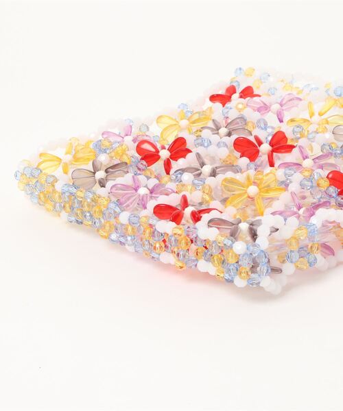 J1U by LA BELLE ETUDE（ジユウバイラベルエチュード）の「【CASSELINI】フラワービーズポシェット（ショルダーバッグ・レディース・レッド/ピンク・FREE）」の6枚目の写真