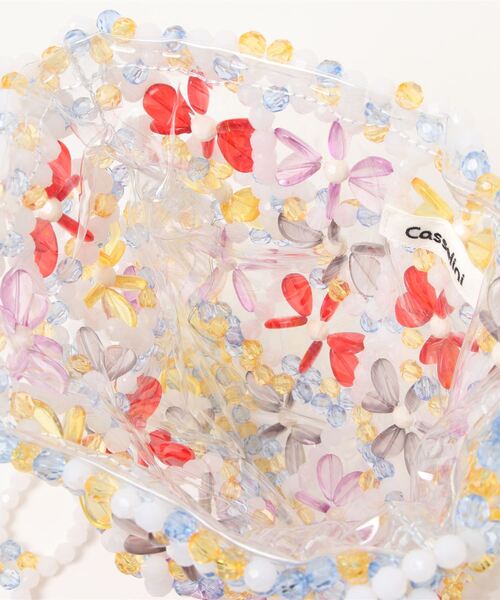 J1U by LA BELLE ETUDE（ジユウバイラベルエチュード）の「【CASSELINI】フラワービーズポシェット（ショルダーバッグ・レディース・レッド/ピンク・FREE）」の7枚目の写真