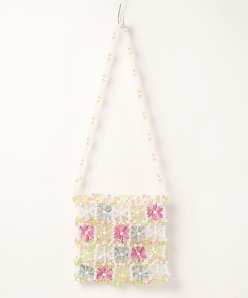 J1U by LA BELLE ETUDE（ジユウバイラベルエチュード）の「【CASSELINI】フラワービーズポシェット（ショルダーバッグ・レディース・レッド/ピンク・FREE）」の4枚目の写真