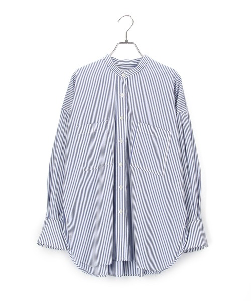 ADAM ET ROPE'(アダムエロペ)の「<追加>【アウトレット店舗・WEB限定】TCブロードバンドカラーシャツ(シャツ/ブラウス・レディース・ホワイト/ブルー/グリーン/ネイビー・FREE)」の9枚目の写真