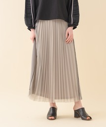 Paradise Picnic | TE VALT ロゴプリントメッシュプリーツスカート(スカート)