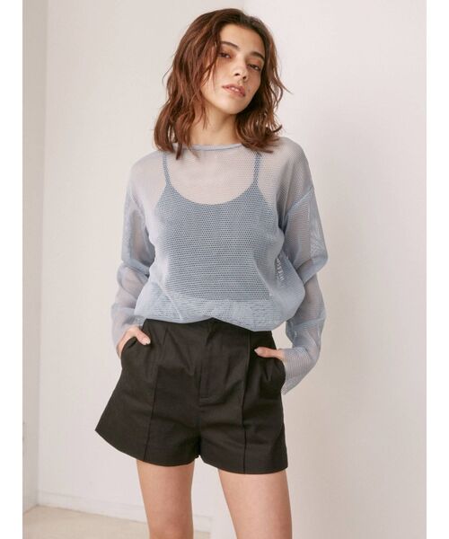 EVRIS（エヴリス）の「ベーシックピンタックショートパンツ（その他パンツ・レディース・ブラック/その他1・SMALL/MEDIUM）」の4枚目の写真