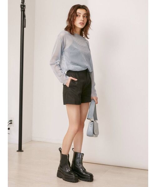 EVRIS（エヴリス）の「ベーシックピンタックショートパンツ（その他パンツ・レディース・ブラック/その他1・SMALL/MEDIUM）」の3枚目の写真