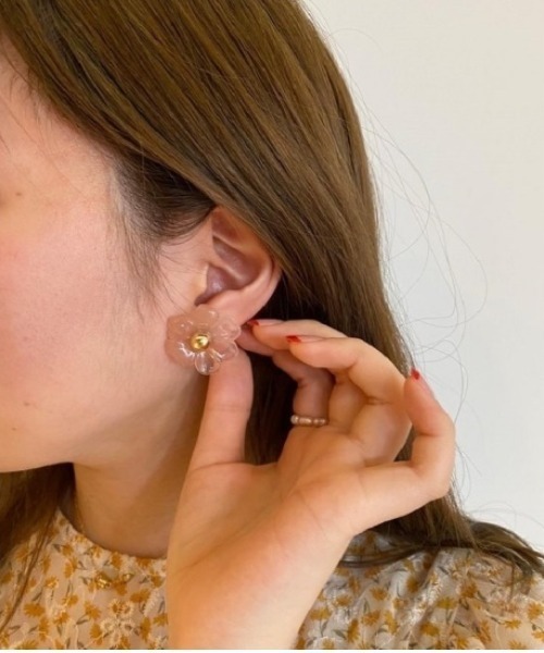 flower（フラワー）の「ピュアブルームイヤリング（イヤリング・レディース・アイボリー/ピンク・FREE）」の17枚目の写真