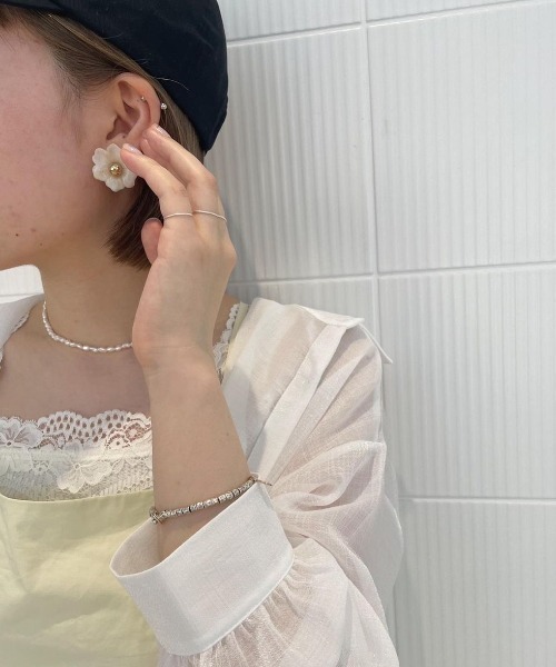 flower（フラワー）の「ピュアブルームイヤリング（イヤリング・レディース・アイボリー/ピンク・FREE）」の20枚目の写真