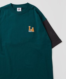 【VISION STREET WEAR】ビッグシルエット 刺繍半袖Tシャツ / リブラインクルーネックTシャツ