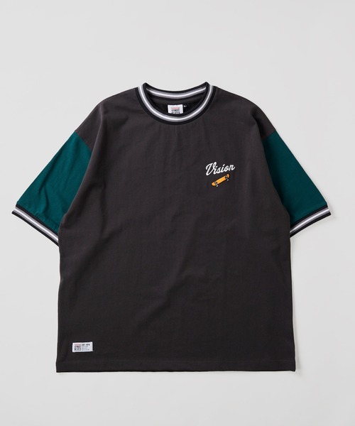 VISION STREET WEAR(ヴィジョンストリートウェア)の「【VISION STREET WEAR】ビッグシルエット 刺繍半袖Tシャツ / リブラインクルーネックTシャツ(Tシャツ/カットソー・メンズ・ブルー系1/ワイン/グリーン系1/ホワイト系2/グレー系1/グレー系2/グリーン系2/ネイビー/ホワイト系1・LARGE/X-LARGE/MEDIUM)」の20枚目の写真