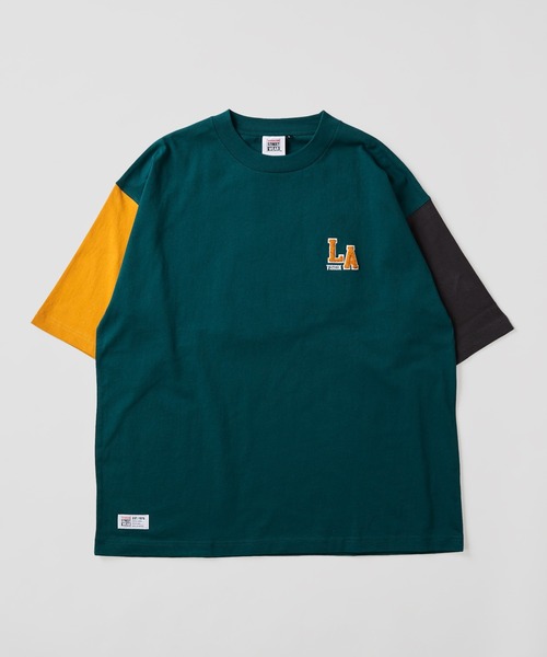 VISION STREET WEAR(ヴィジョンストリートウェア)の「【VISION STREET WEAR】ビッグシルエット 刺繍半袖Tシャツ / リブラインクルーネックTシャツ(Tシャツ/カットソー・メンズ・ブルー系1/ワイン/グリーン系1/ホワイト系2/グレー系1/グレー系2/グリーン系2/ネイビー/ホワイト系1・LARGE/X-LARGE/MEDIUM)」の22枚目の写真