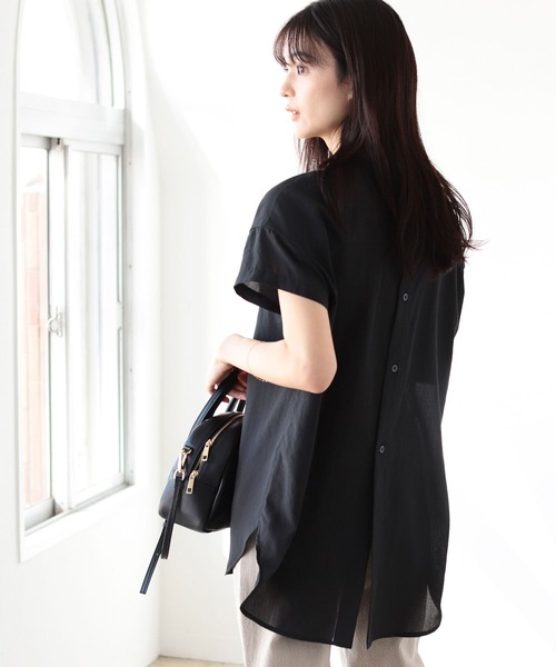 BEAMS HEART(ビームスハート)の「ピンタック クルーネック シャツ(シャツ/ブラウス・レディース・オフホワイト/ブラック/ブルー系その他/マスタード/イエロー系その他4/サックスブルー・ONE SIZE)」の22枚目の写真