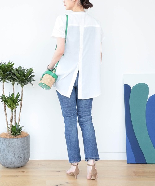 BEAMS HEART(ビームスハート)の「ピンタック クルーネック シャツ(シャツ/ブラウス・レディース・オフホワイト/ブラック/ブルー系その他/マスタード/イエロー系その他4/サックスブルー・ONE SIZE)」の10枚目の写真