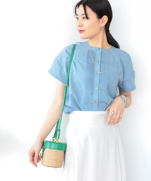 BEAMS HEART(ビームスハート)の「ピンタック クルーネック シャツ(シャツ/ブラウス・レディース・オフホワイト/ブラック/ブルー系その他/マスタード/イエロー系その他4/サックスブルー・ONE SIZE)」の17枚目の写真