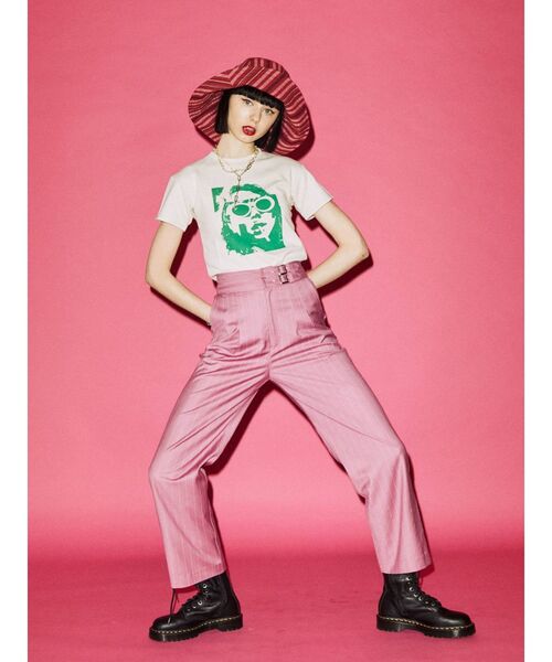 jouetie（ジュエティ）の「グランジプリントフィット Tシャツ（Tシャツ/カットソー・レディース・ブラック/ブルー/アイボリー・MEDIUM）」の6枚目の写真