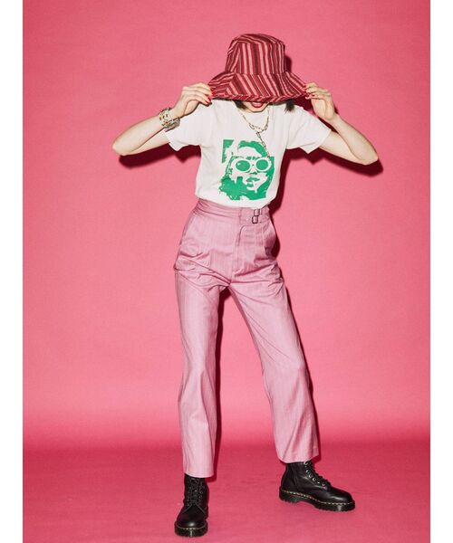 jouetie（ジュエティ）の「グランジプリントフィット Tシャツ（Tシャツ/カットソー・レディース・ブラック/ブルー/アイボリー・MEDIUM）」の8枚目の写真