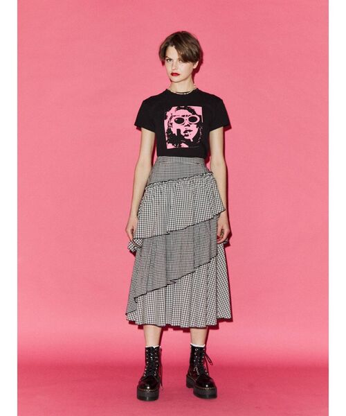 jouetie（ジュエティ）の「グランジプリントフィット Tシャツ（Tシャツ/カットソー・レディース・ブラック/ブルー/アイボリー・MEDIUM）」の11枚目の写真