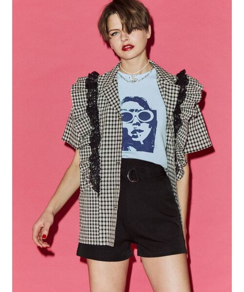 jouetie（ジュエティ）の「グランジプリントフィット Tシャツ（Tシャツ/カットソー・レディース・ブラック/ブルー/アイボリー・MEDIUM）」の16枚目の写真