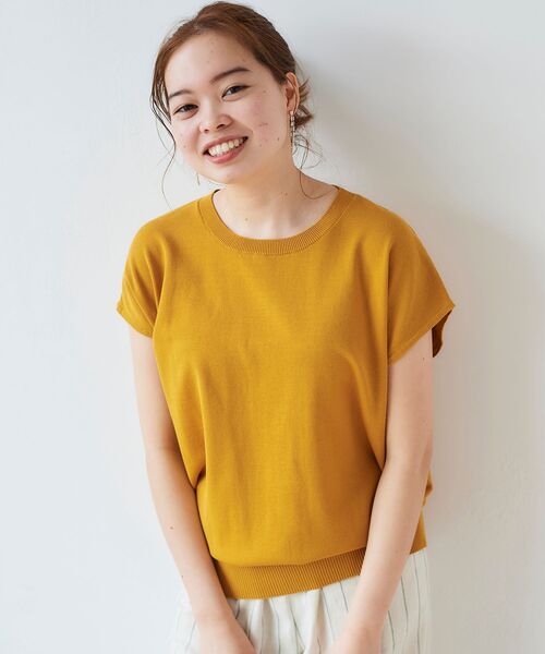 le.coeur blanc（ルクールブラン）の「バックパール付きニットプルオーバー（ニット/セーター・レディース・オフホワイト/ホワイト系その他/マスタード/ブラック系その他・38）」の7枚目の写真