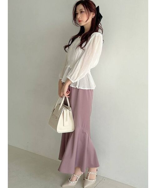 RESEXXY（リゼクシー）の「アシンメトリーマーメイドスカート（スカート・レディース・その他1/ピンク/ベージュ・FREE）」の12枚目の写真