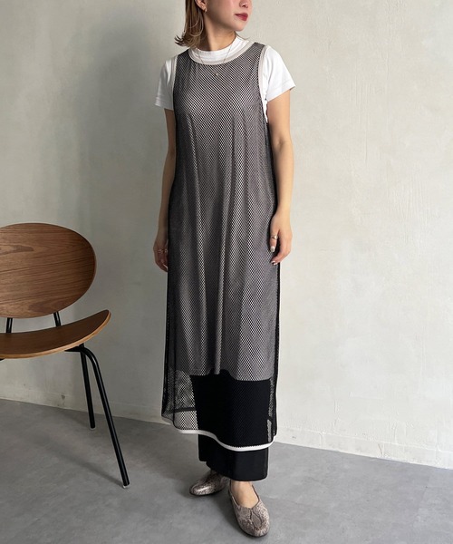 Thevon（ゼボン）の「メッシュレイヤードワンピース（ワンピース  