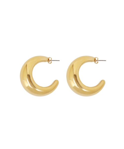 MIELI INVARIANT（ミエリインヴァリアント）の「Round Wide Form Pierce（ピアス（両耳用）・レディース・シルバー/ゴールド・FREE）」の5枚目の写真