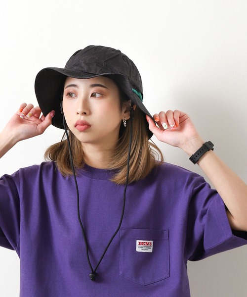 ZIP FIVE(ジップファイブ)の「【loot box】 転写プリント撥水アウトドアフェスハット/サファリハット(ハット・レディース・マスタード/ホワイト系/ホワイト系1/ブラック系/ブラック系1/ブラック系2/グレー系/ベージュ系/ネイビー系/ネイビー系2/ネイビー系3/イエロー系/イエロー系1/ピンク系/レッド系/ワイン系/オレンジ系/オレンジ系1/ネイビー系1・FREE)」の5枚目の写真