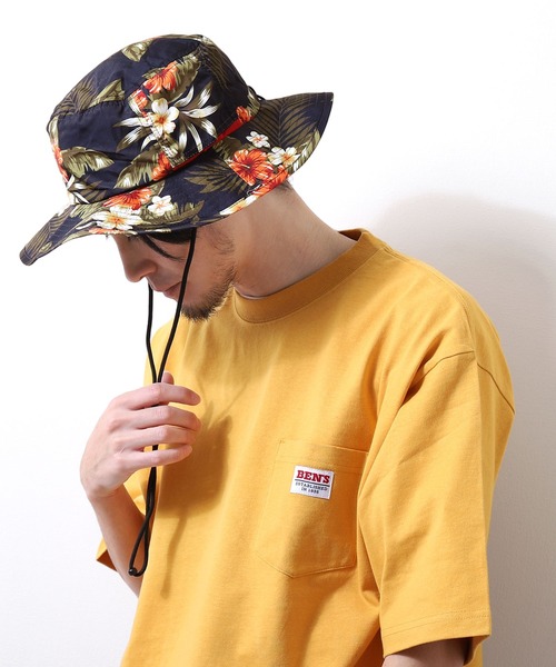 ZIP FIVE(ジップファイブ)の「【loot box】 転写プリント撥水アウトドアフェスハット/サファリハット(ハット・レディース・マスタード/ホワイト系/ホワイト系1/ブラック系/ブラック系1/ブラック系2/グレー系/ベージュ系/ネイビー系/ネイビー系2/ネイビー系3/イエロー系/イエロー系1/ピンク系/レッド系/ワイン系/オレンジ系/オレンジ系1/ネイビー系1・FREE)」の10枚目の写真