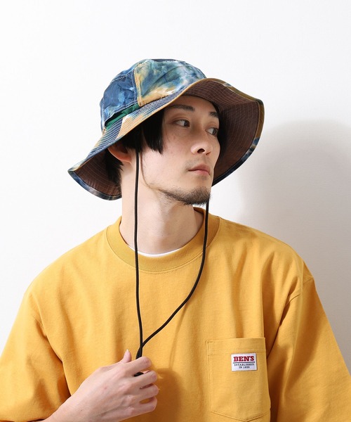 ZIP FIVE(ジップファイブ)の「【loot box】 転写プリント撥水アウトドアフェスハット/サファリハット(ハット・レディース・マスタード/ホワイト系/ホワイト系1/ブラック系/ブラック系1/ブラック系2/グレー系/ベージュ系/ネイビー系/ネイビー系2/ネイビー系3/イエロー系/イエロー系1/ピンク系/レッド系/ワイン系/オレンジ系/オレンジ系1/ネイビー系1・FREE)」の1枚目の写真