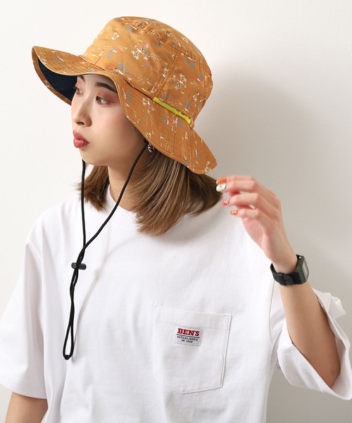 ZIP FIVE(ジップファイブ)の「【loot box】 転写プリント撥水アウトドアフェスハット/サファリハット(ハット・レディース・マスタード/ホワイト系/ホワイト系1/ブラック系/ブラック系1/ブラック系2/グレー系/ベージュ系/ネイビー系/ネイビー系2/ネイビー系3/イエロー系/イエロー系1/ピンク系/レッド系/ワイン系/オレンジ系/オレンジ系1/ネイビー系1・FREE)」の14枚目の写真