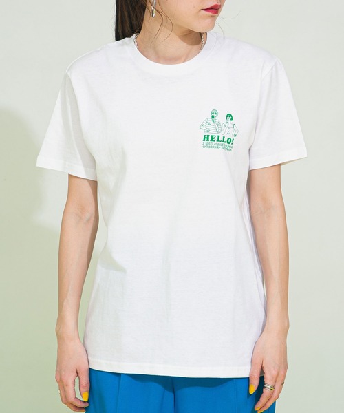 bohmal(ボマール)の「【@kanakoillustrator×bohmalコラボ】プリントTシャツ(Tシャツ/カットソー・レディース・ホワイト/ネイビー/ピンク/ホワイト系/ブラック系/ピンク系・MEDIUM/X-LARGE)」の11枚目の写真