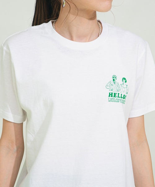 bohmal(ボマール)の「【@kanakoillustrator×bohmalコラボ】プリントTシャツ(Tシャツ/カットソー・レディース・ホワイト/ネイビー/ピンク/ホワイト系/ブラック系/ピンク系・MEDIUM/X-LARGE)」の14枚目の写真