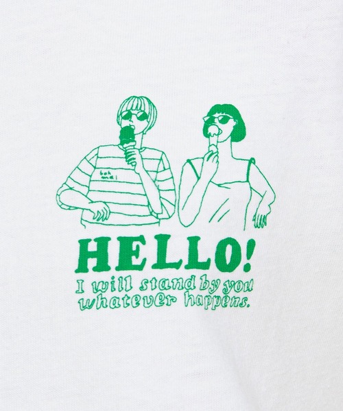 bohmal(ボマール)の「【@kanakoillustrator×bohmalコラボ】プリントTシャツ(Tシャツ/カットソー・レディース・ホワイト/ネイビー/ピンク/ホワイト系/ブラック系/ピンク系・MEDIUM/X-LARGE)」の18枚目の写真