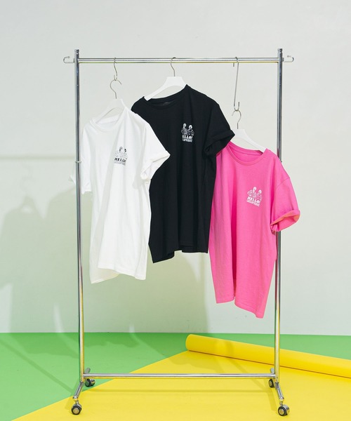 bohmal(ボマール)の「【@kanakoillustrator×bohmalコラボ】プリントTシャツ(Tシャツ/カットソー・レディース・ホワイト/ネイビー/ピンク/ホワイト系/ブラック系/ピンク系・MEDIUM/X-LARGE)」の8枚目の写真