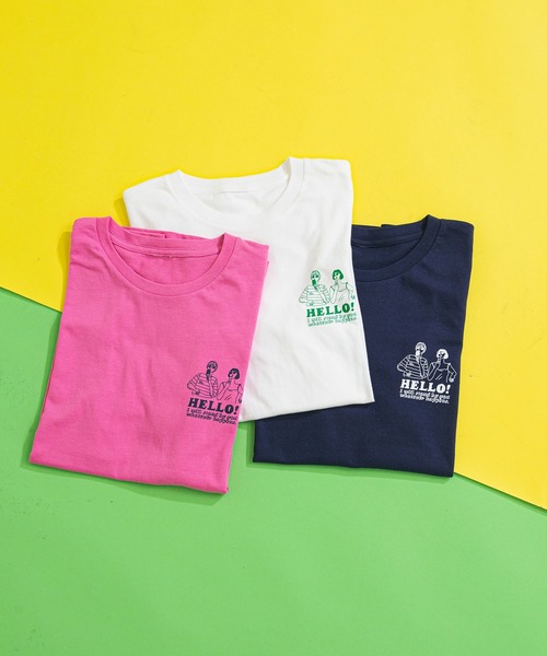 bohmal(ボマール)の「【@kanakoillustrator×bohmalコラボ】プリントTシャツ(Tシャツ/カットソー・レディース・ホワイト/ネイビー/ピンク/ホワイト系/ブラック系/ピンク系・MEDIUM/X-LARGE)」の9枚目の写真
