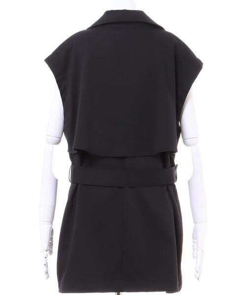 MLI'A（エムリア）の「ノースリミドルトレンチジレ（トレンチコート・レディース・ベージュ/ブラック/アイボリー・M）」の6枚目の写真