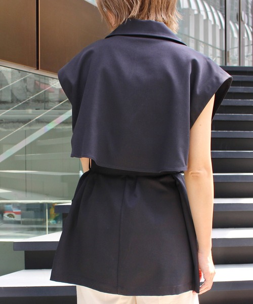 MLI'A（エムリア）の「ノースリミドルトレンチジレ（トレンチコート・レディース・ベージュ/ブラック/アイボリー・M）」の21枚目の写真